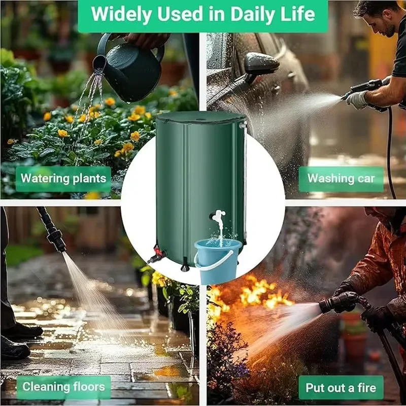Portable Folding Bucket for Outdoor Rainwater Collection Mobile Garden Storage Container Collapsible Water Pail for Camping
