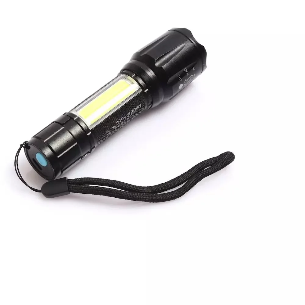 USB Rechargeable Metal Flashlight 4 Stage Zoomlu GS 515