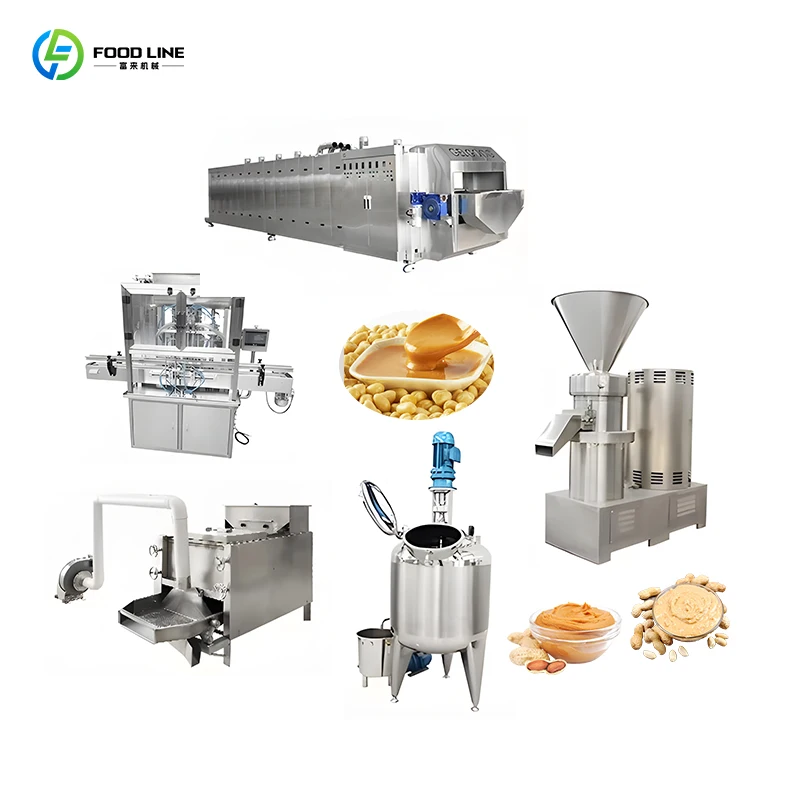 Línea de producción industrial personalizada de mantequilla de avellanas, máquina para fabricar crema de nueces de alta capacidad, 1 año de garantía