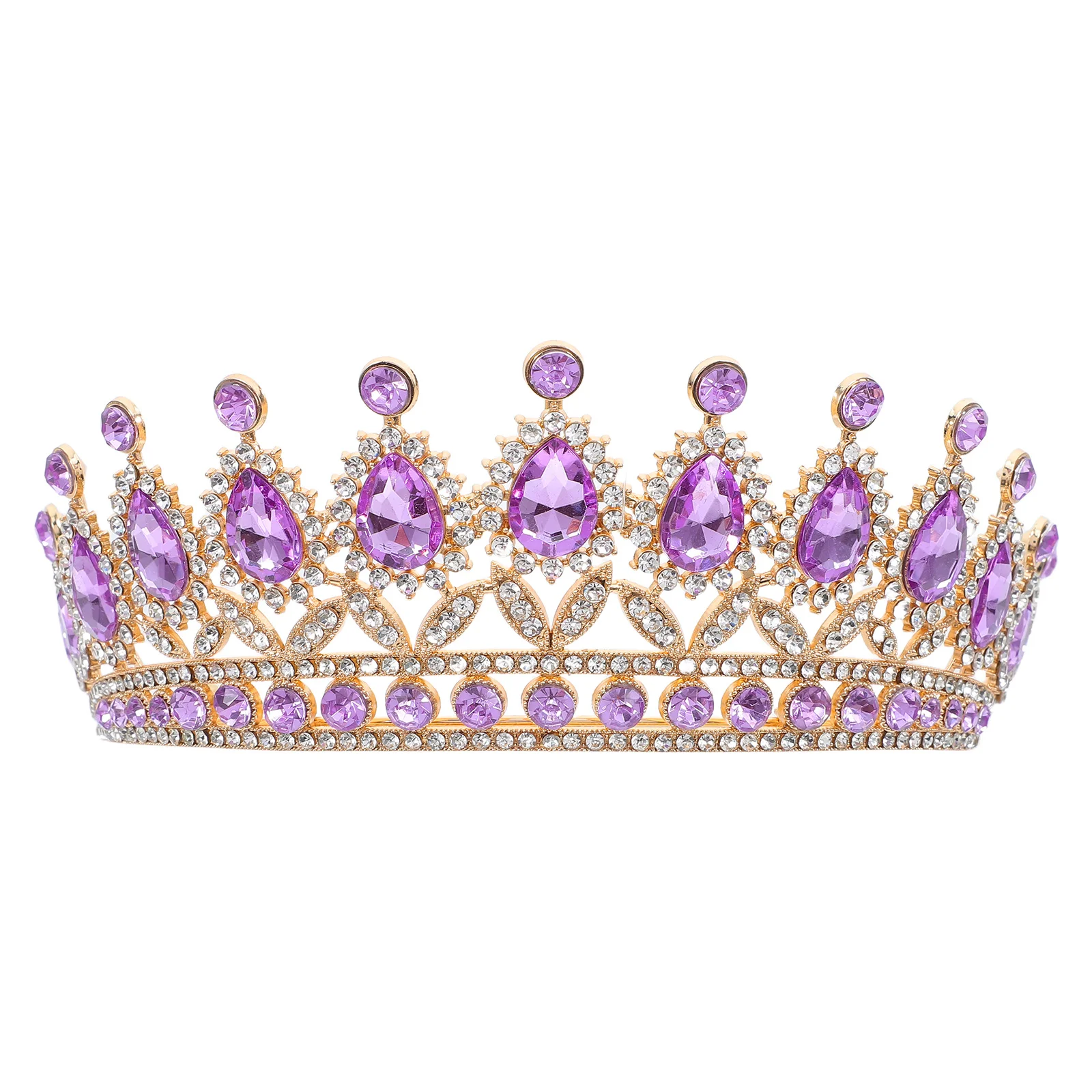 

Bridal Tiara Crown Rhinestone Wedding Headband Princess Headdress Lightweight Sparkling Hair Accessory For Women