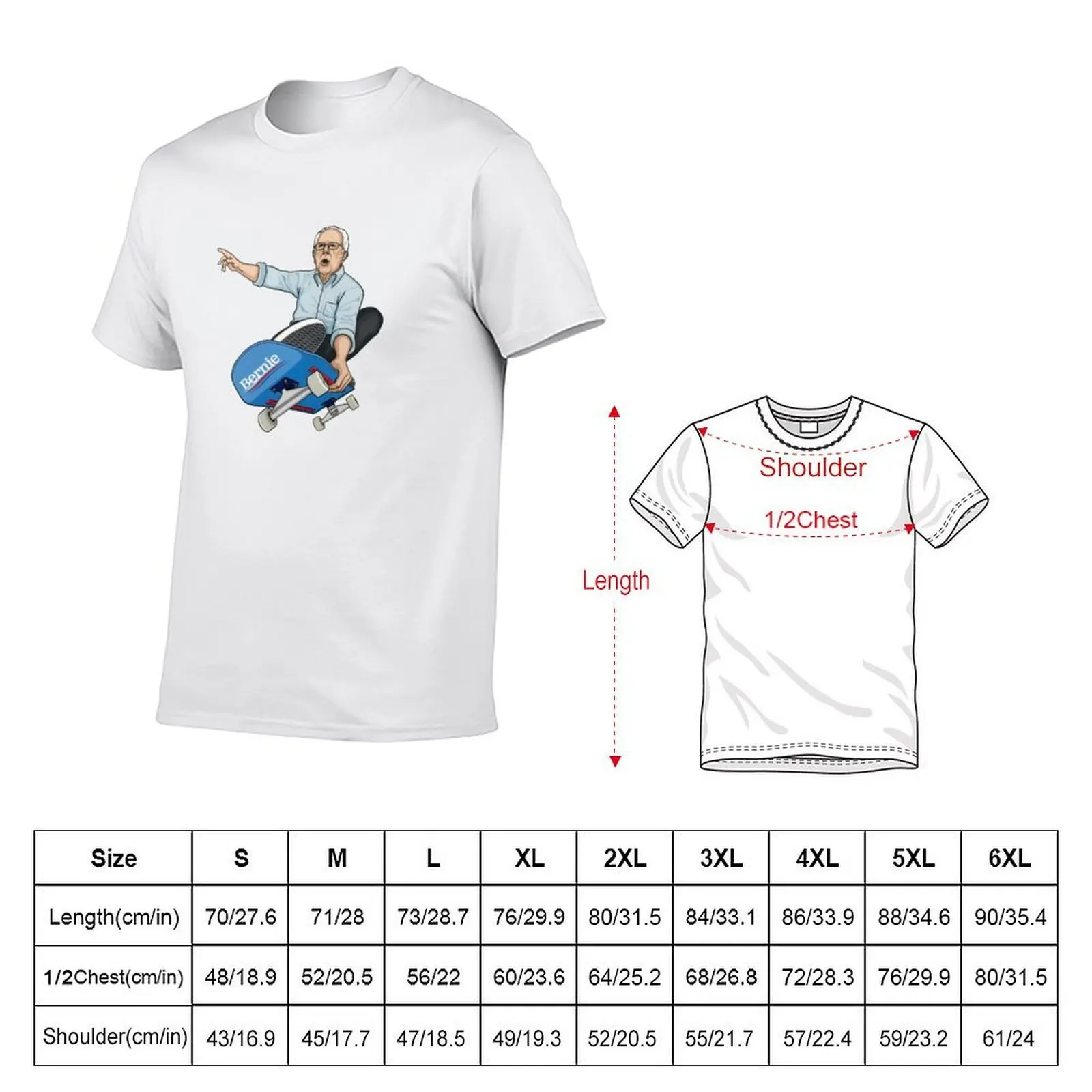 Skater Bernie T-Shirt gifts for boyfriend for a boy Short sleeve tee men