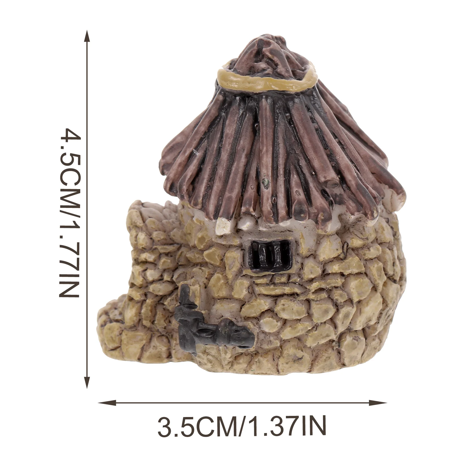 

8Pcs Resin Tiny House Ornament Mini Fairy Cottage Decorative Micro Landscape Garden Decor Creative Desktop Miniature Crafts