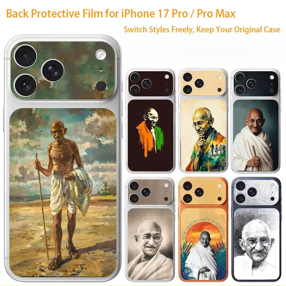 

Mahatma Gandhi Premium Skin Wrap for iPhone 17 Pro/Max, Back Frame Camera Protective Decal (Not Case)