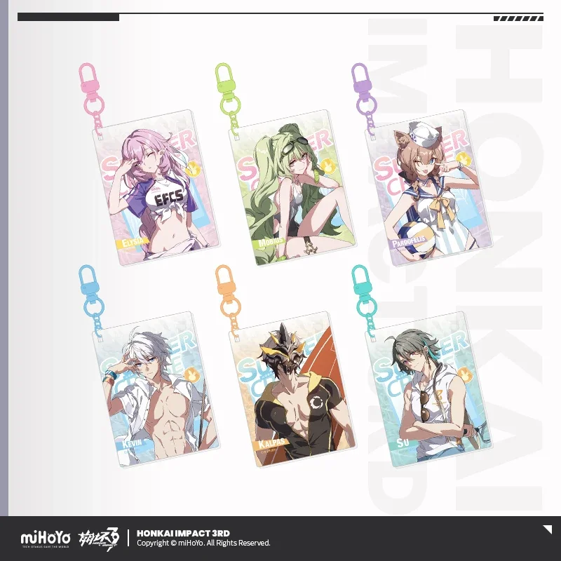 

Presale Honkai Impact 3rd Official Merch Summer Cruise Series Acrylic Pendant Elysia Mobius Pardofelis Kevin Kalpas Su