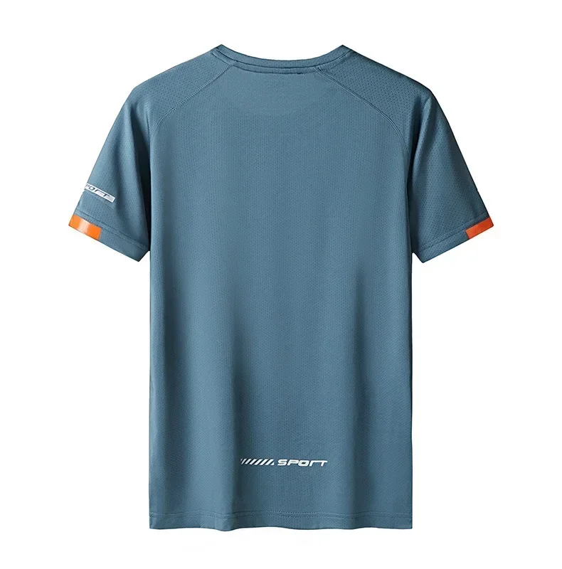 2024 XAMO FOX Men Clothing Summer Thin Fishing Loose Solid Color Short Sleeve Round Neck Sports Quick Dry Casual T-Shirts