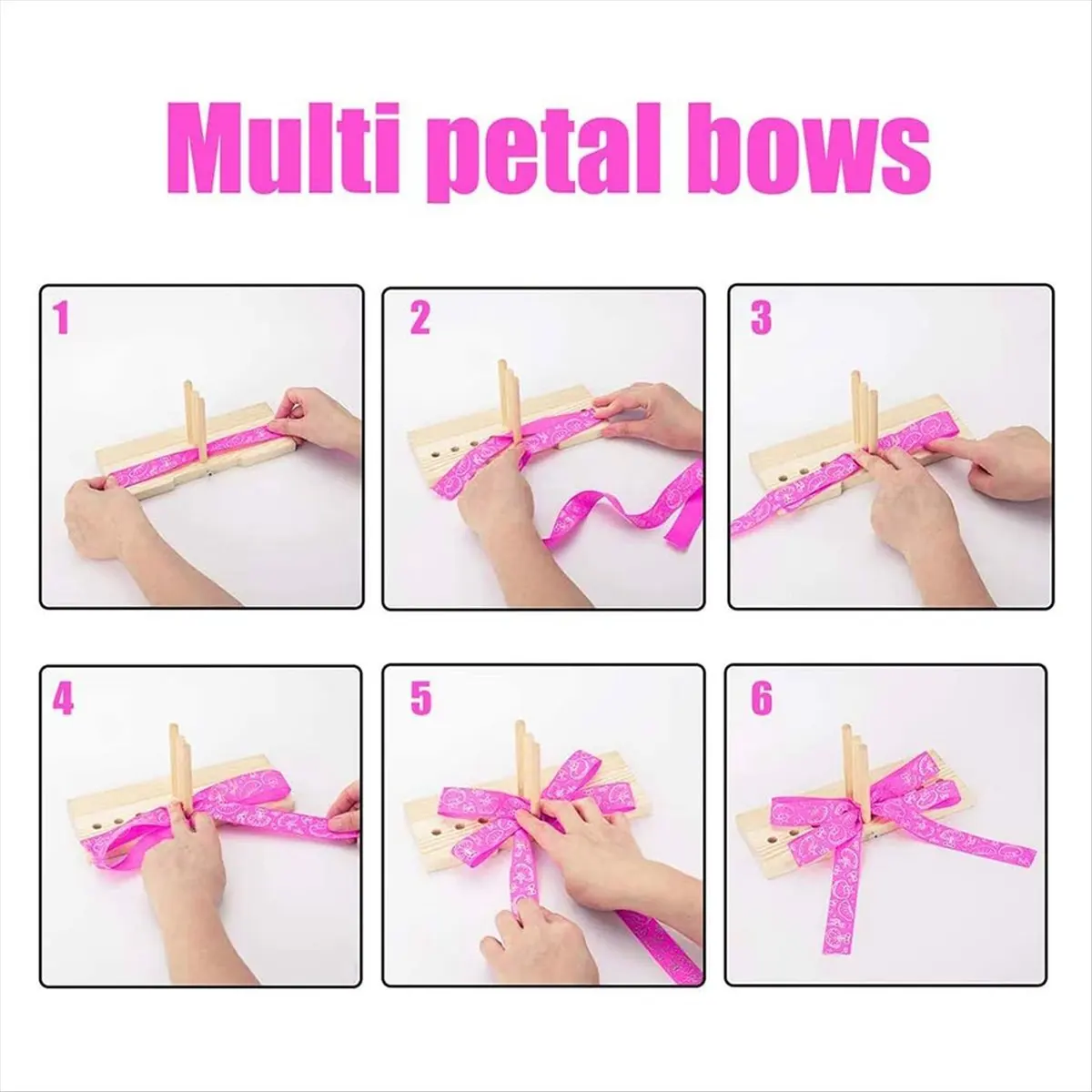 AA77 NEW  Wooden Wreath Bow Maker Tool with Size, Portable Bow Tie Machine for Customized Bows on Any Occasion