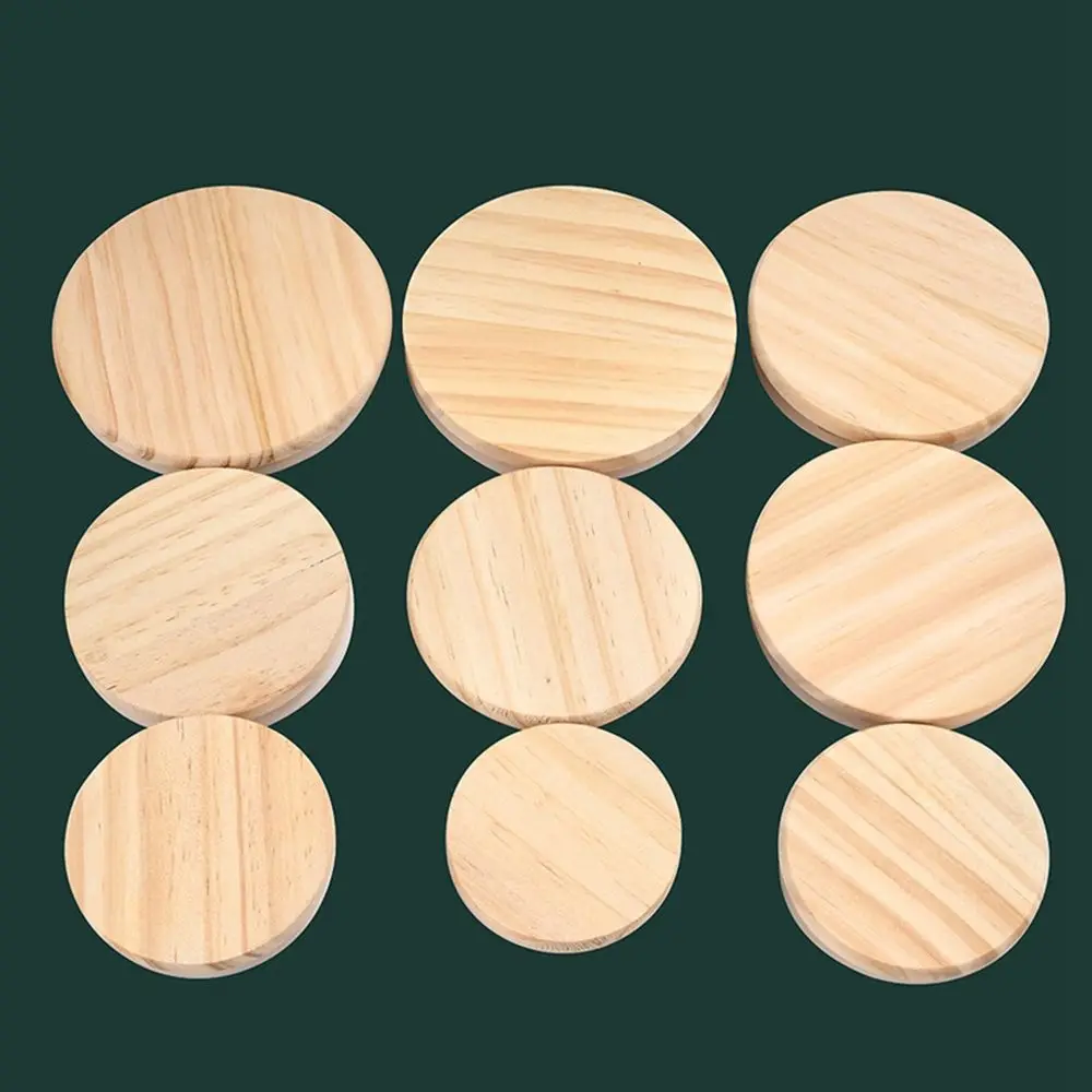 Wood Grain Clear Diverse Sizes Wooden Sealing Ring Reusable Cup Lid Storage Tank Tea Set Accessories Bamboo Cover 3