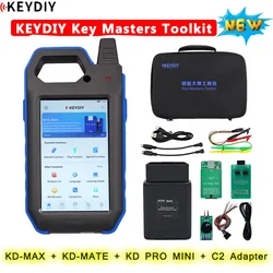 Newest KEYDIY Key Masters Toolkit Include KD-MAX Programmer KD-MATE and KD PROG MINI + C2 Adpater