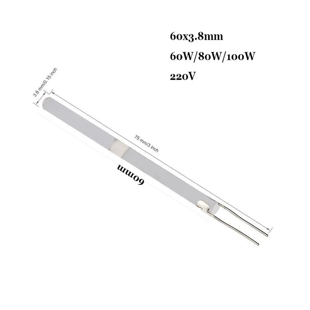 Solder pemanas besi, 1/2 buah alat listrik keramik 220V, pemanas Solder 908 908S, elemen pemanas Internal