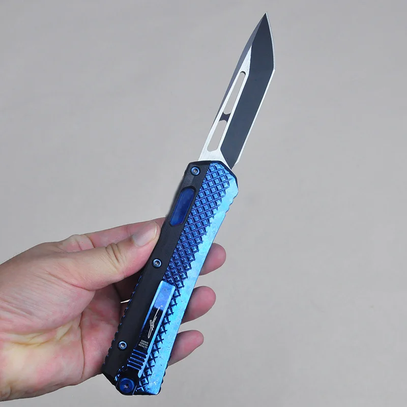 

Micro OTF Tech folding knife Glykon knife M390 Blade Outdoor Self-defense Knife Zinc Aluminum Alloy+G10 Handle EDC Tools