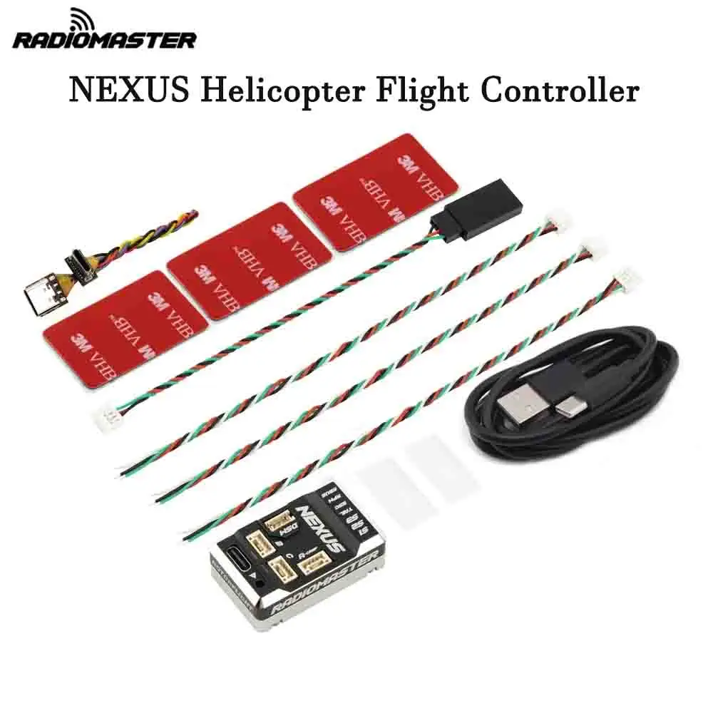 

Radiomaster NEXUS Helicopter Flight Controller Built-in 128Mb Black Box ICM-42688-P Gyro For Fixed Wing Helicopter RC Tools