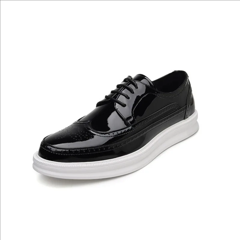 Oxford Shoes for Men Fashion Brogue Shoes Men's Leather Formal Dress Shoes Comfortable Office Mens Wedding Party Shoes Male Shoe