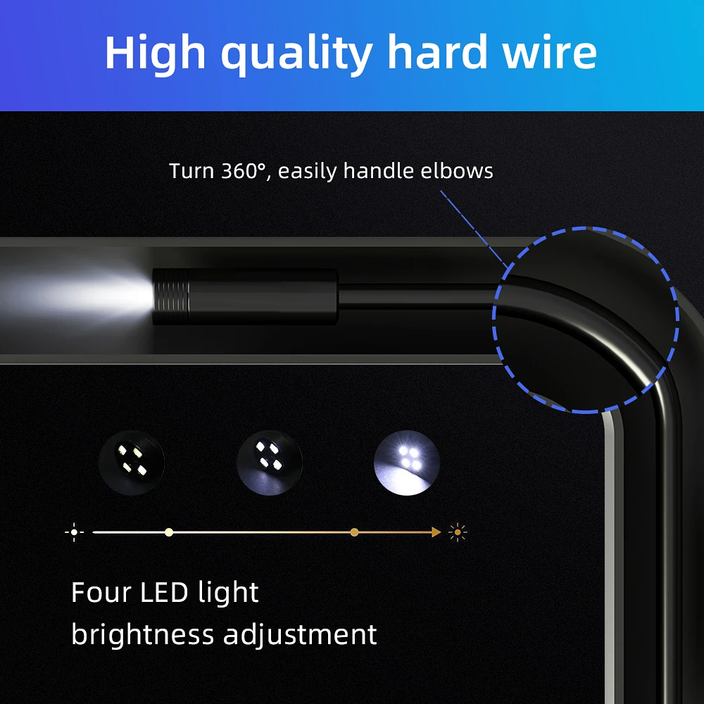 

12mm 8MP 1944P Wireless WIFI Endoscope Inspection Otoscope Camera CMOS Borescope For Android&ISO Smart Phone Digital Microscope
