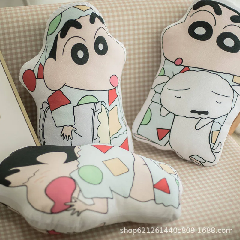 Cute Crayon Shin Chan Pillow Plush Toy Cartoon Anime Periphery Doll Children'S Birthday Gift Living Room Decoration Items