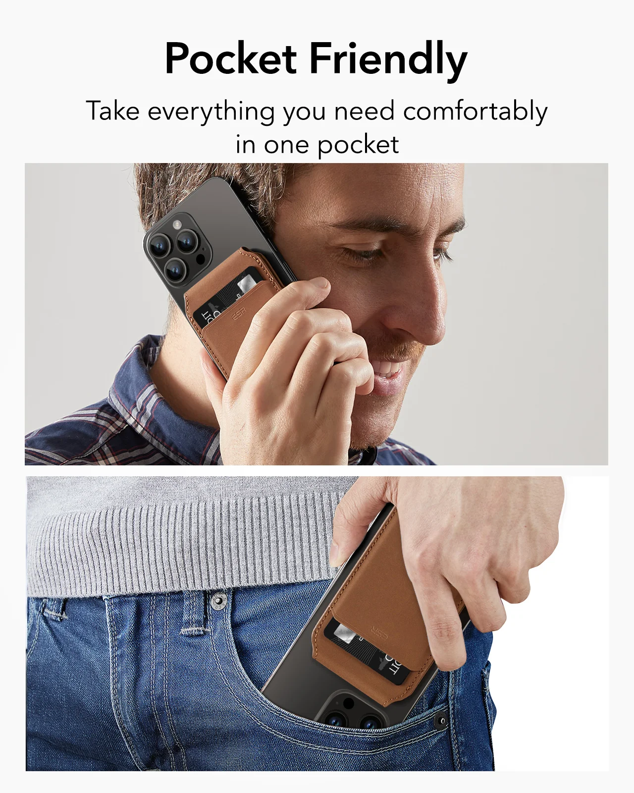 ESR for iPhone 15 Pro Max Magsafe Wallet Stand for iPhone 13 12 Pro Max Vegan Leather Wallet Card Holder for iPhone 14 Pro Stand