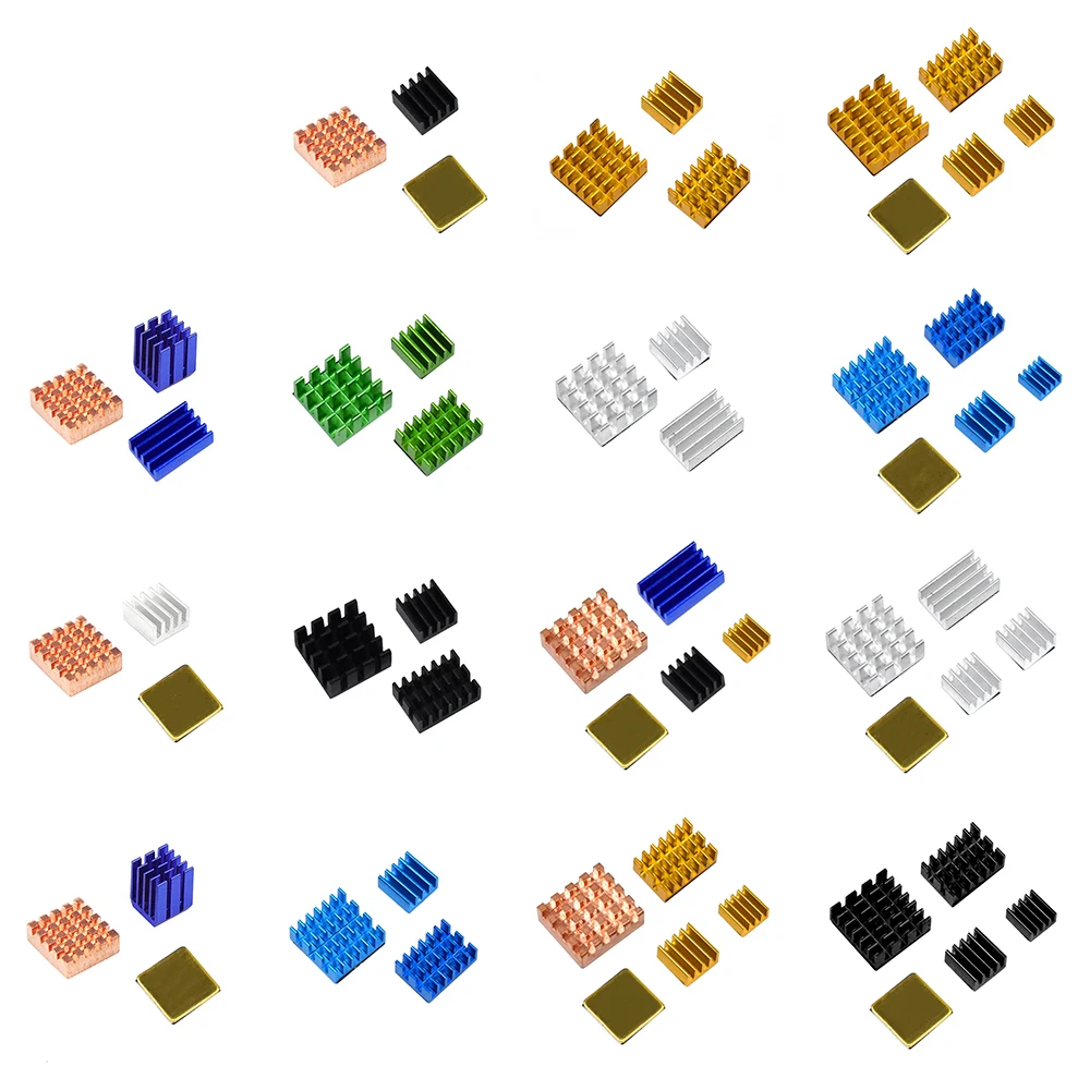 Radiator Copper Raspberry Heatsink,Mini PC Raspberry Pi 4 3 2 1 Model B A Plus Processor RAM Memory Lan Chip Heat sink Cooling