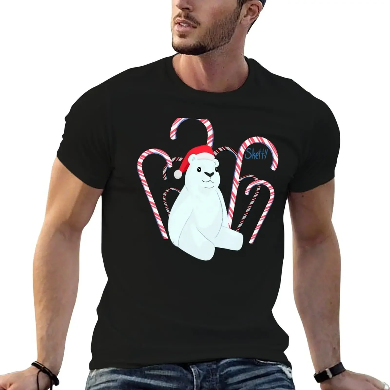 

Candy Cane Bear T-Shirt blacks aesthetic clothes anime t shirts for men