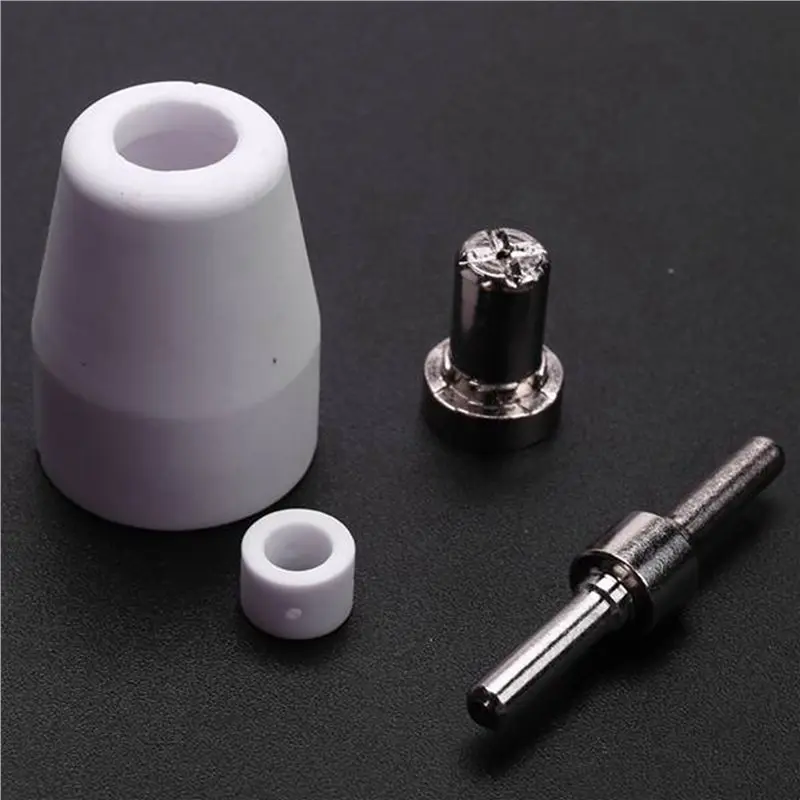 FYBL-120Pcs PT31 Plasma Cutter Electrode Tips Cup Consumables Extended Nickel Plated Kit For HYC45D HYC50D CUT50 PLC50D