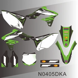 For Kawasaki KX 250F KXF 250 2013 2014 2015 2016 Full Graphics Decals Stickers Motorcycle Background Custom Number N0405DKA