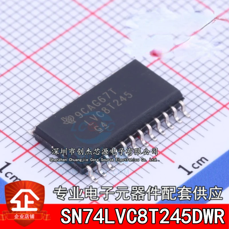 10pcs New and original SN74LVC8T245DWR Screen printing:LVC8T245 SOIC-24 8 channel conversion IC/voltage level SN74LVC8T245DWR