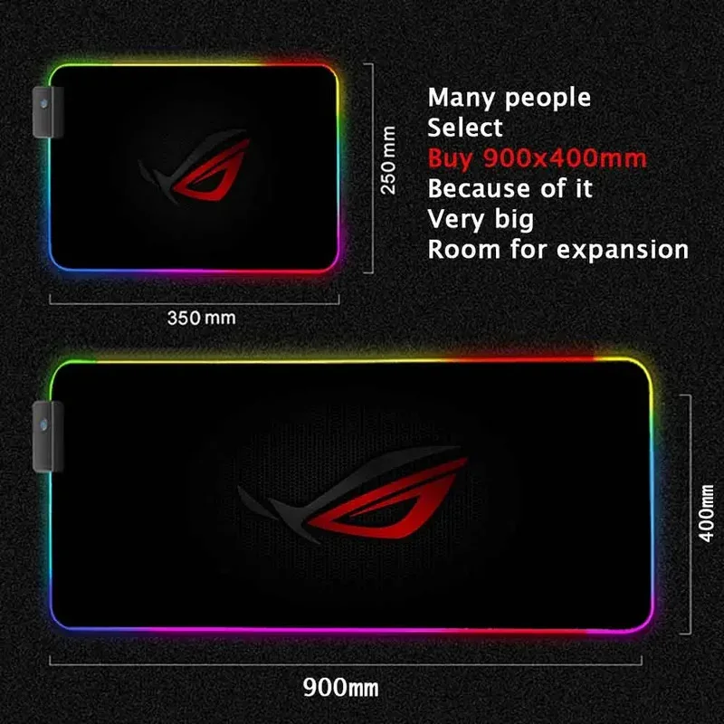 RGB 백라이트 ASUS ROG 마우스 패드 - City Edition, Republic of Gamers.세련된 디자인의 게이밍 플레이 매트, LED 조명.