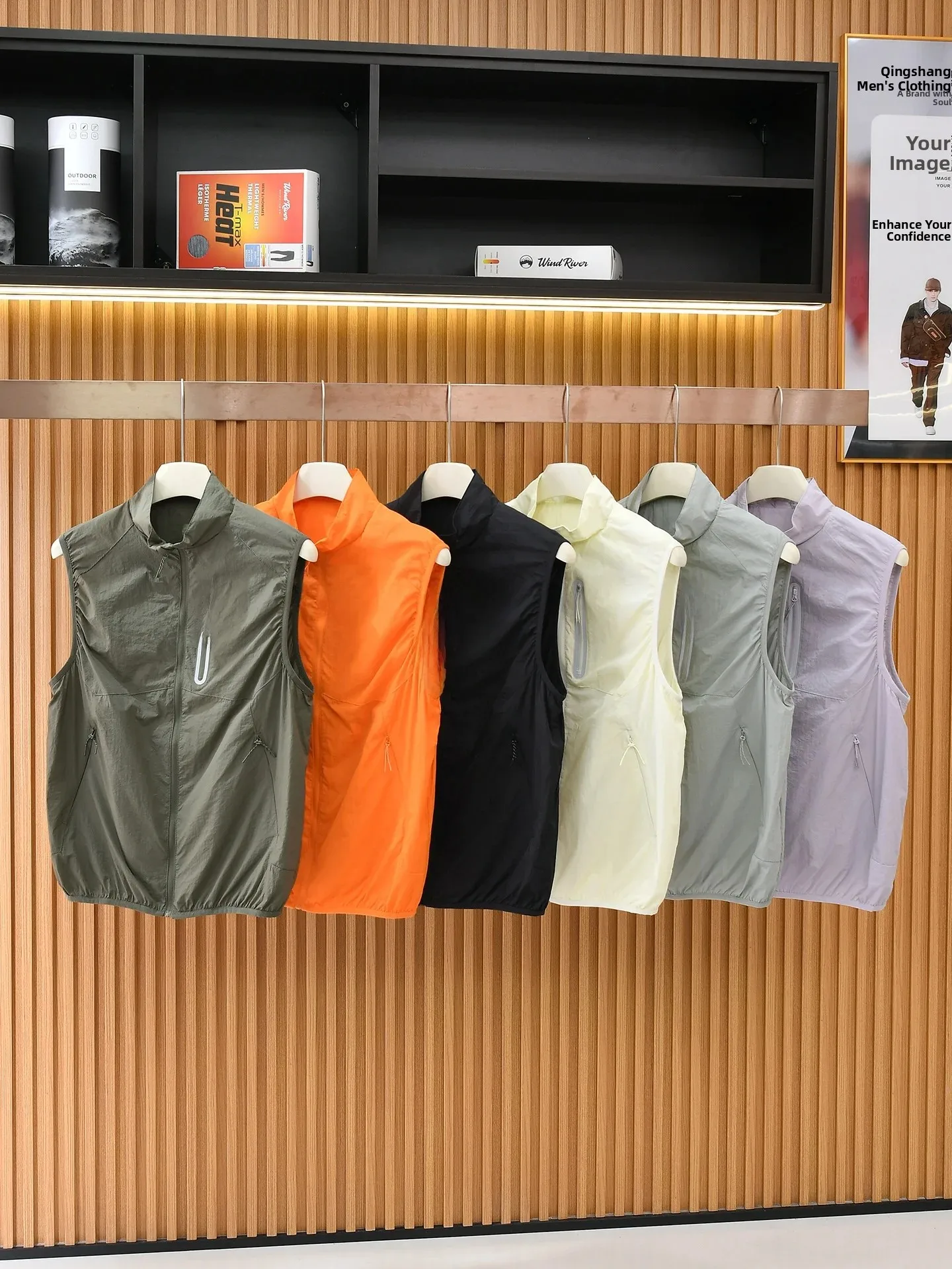 Outdoor Laser Drillable Vest Spring Summer Unisex Couples Hiking Cycling Climbing Breathable Polyester Nylon Composite Fiber