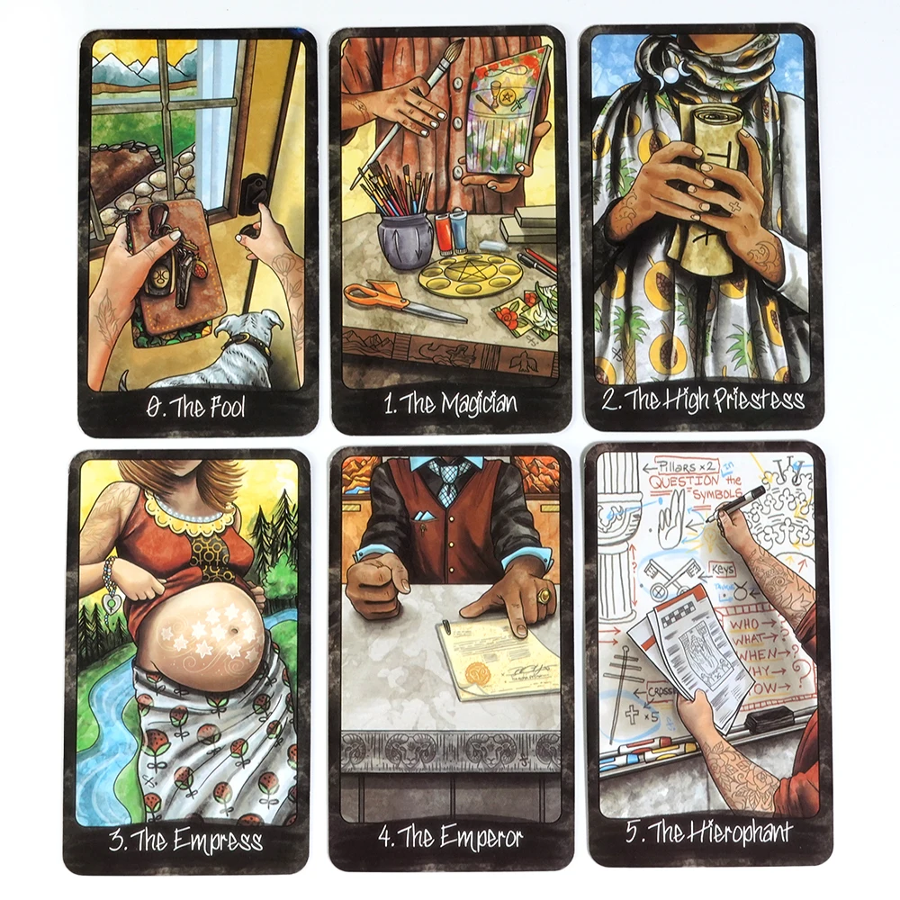 Z ręki Tarot Deck 78pcs karta Deck wersja podróżna kieszonkowy rozmiar przeznaczona dla wszystkich poziomów entuzjastów