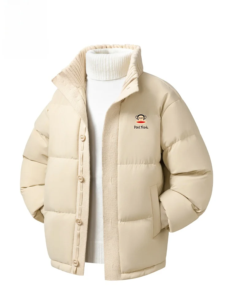 

PaulFrank Thiened Winter Cotton Jaet Men's Casual Hooded Coat Warmth Bread Sle Knitted Collar Polyester Fiber Coat