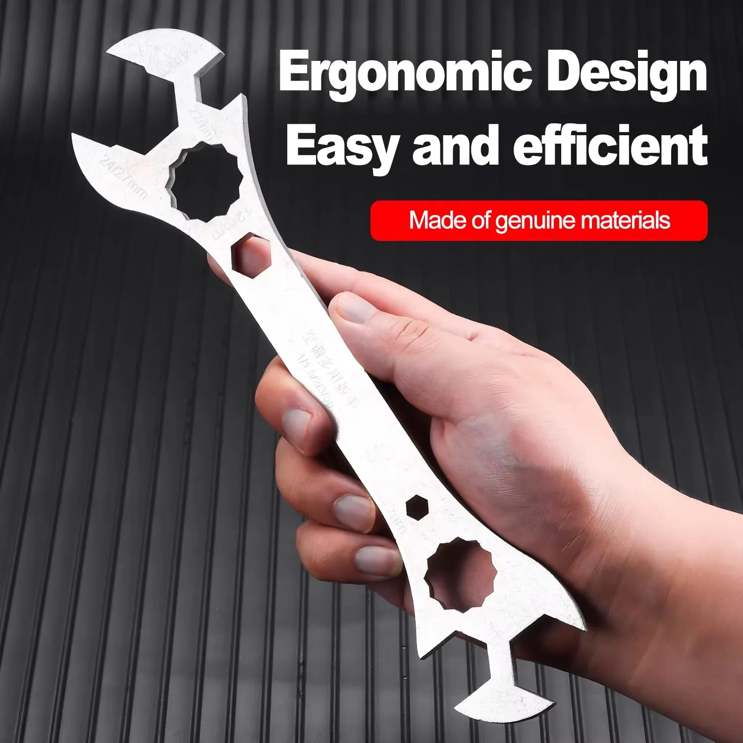 Multifunctional Air Conditioner Wrench Open End Wrench Set Ultra-thin Flat Wrench Tool Multi-Function Double-End Fixed Wrench