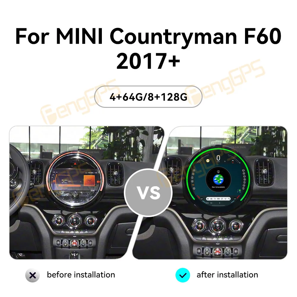 11.9 Inch Screen Car Radio For MINI Countryman F60 2017-2026 Android GPS Navigation Multimedia Video Stereo Receiver Head Unit