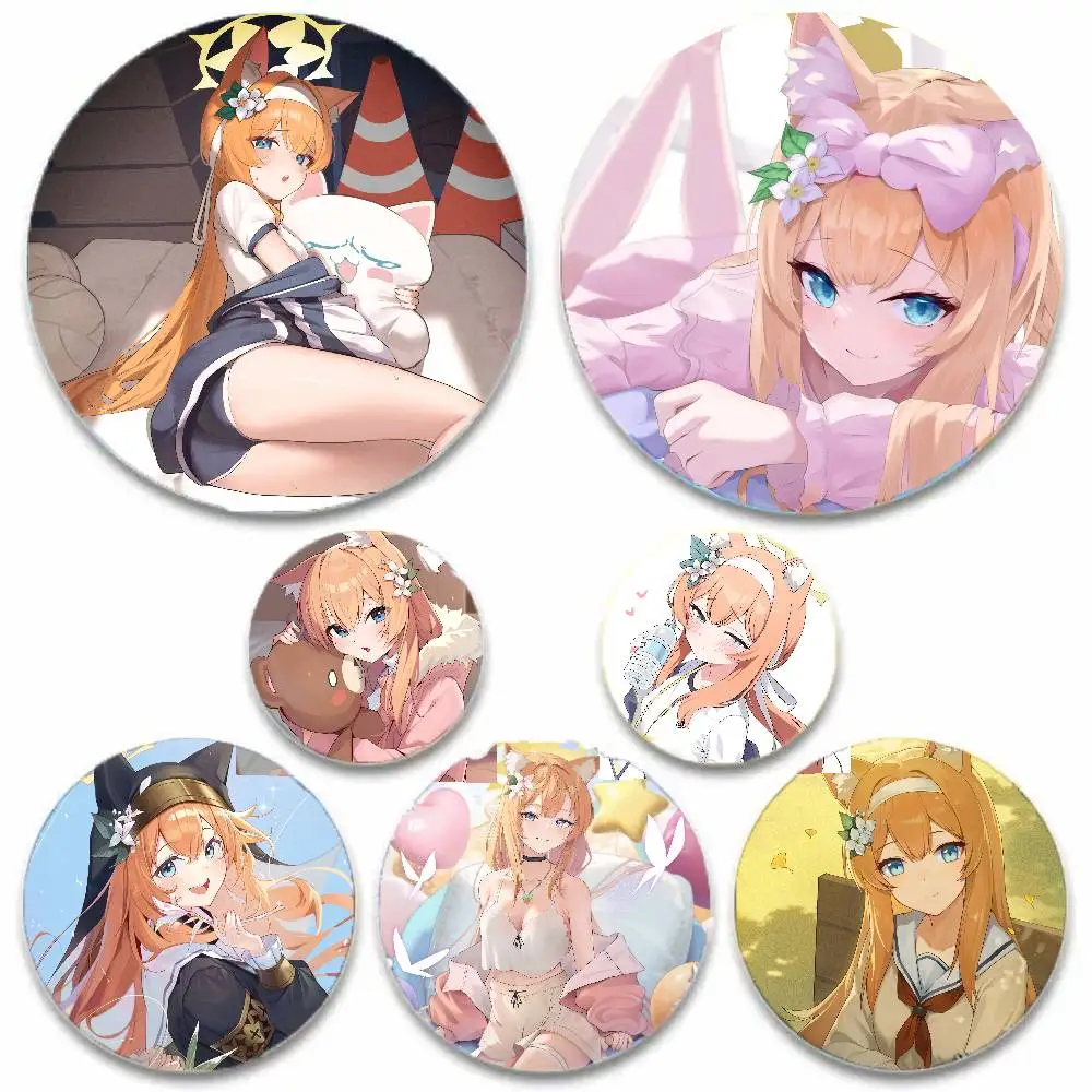 Mari Anime Game B-Blue Archive Pins Brooch Cartoon Badge For Friend Backpack Clothes Collect Accessories Jewelry Gift