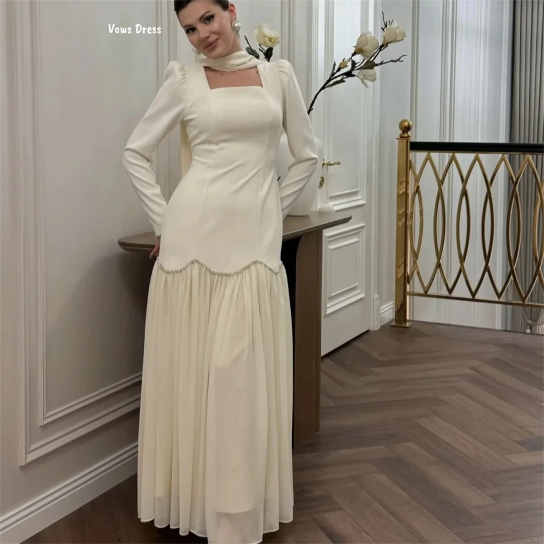 Vows Chiffon Robes De Cocktail Dresses for Special Occasions Luxurious Party Dresses Luxury Square Leader Custom Made Gala Dress