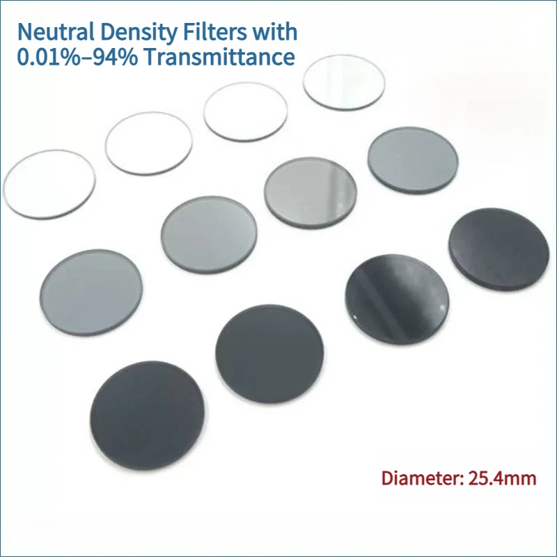 Visible Light Attenuation Filters Neutral Density ND Filters with 0.01%–94% Transmittance 1PC