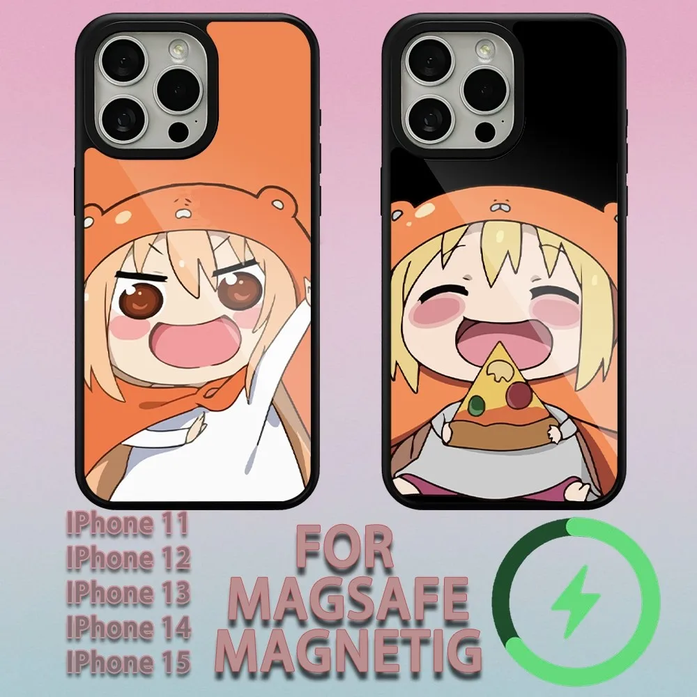 Anime chan Umaru Doma  Phone Case For iPhone 11 12 13 14 15 Plus Pro Max Charging  Magsafe Magnetic Wireless Cover