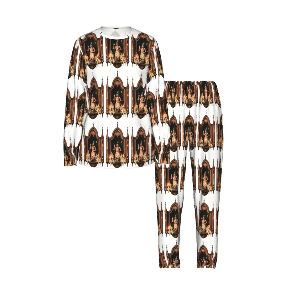 Album Heads Melanie Martinez Round Neck Long Sleeves Nightdress for Sleeping Sleepshirts Women Loose Pajama Set Long Pants