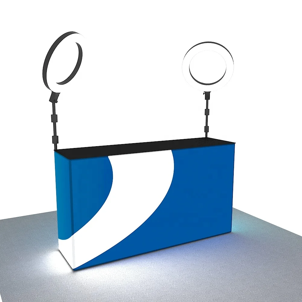 

Quality Make Up Live Show Ring Light Pillowcase Quick Setup Exhibition Aluminum Tool Free Tension Fabric Trade Show Counter