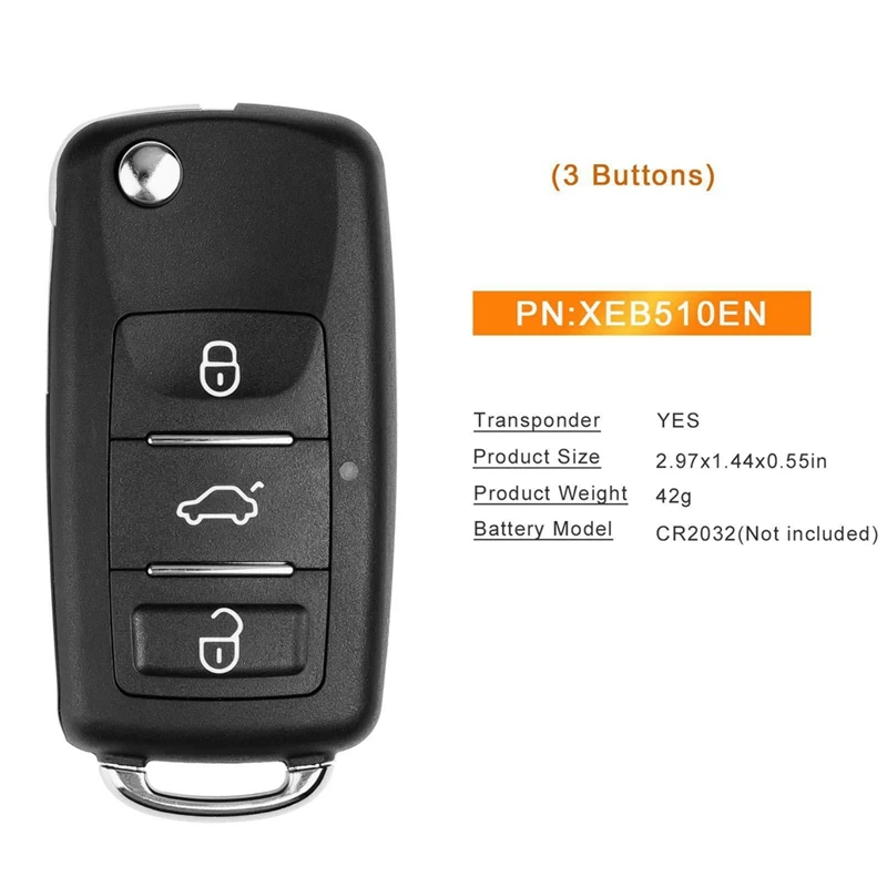 XEB510EN Is Suitable For Volkswagen B5 Type Super Remote Control With XT27B Super Chip 3-Key VVDI Remote Control Key