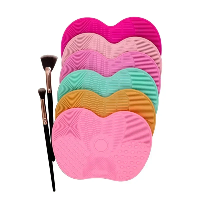 Colorful Brush Cleaner Scrubbe Board Cosmetic Makeup Brush Washing Silicone Gel Cleaning Mat Foundation Makeup Brush Cleaner Pad