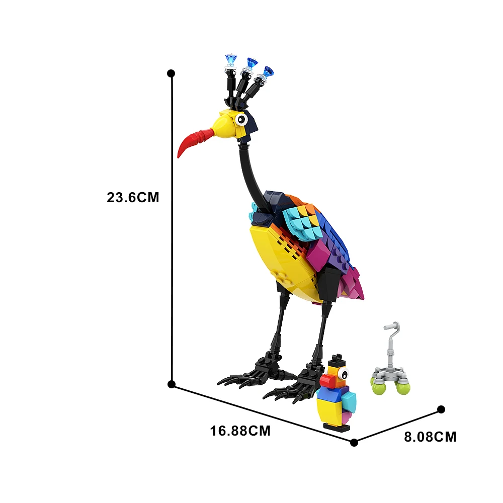 Gobricks MOC Up Kevin ptak Peluche klocki do budowy edukacyjne zabawki latający balon Model domowy na prezent urodzinowy dla dzieci