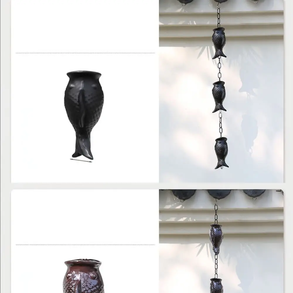 Magnolia Flower Rain Chain Outdoor Garden Gutter Drainage Replacement Aluminum Alloy Decorative Water Spout For Villa Roof