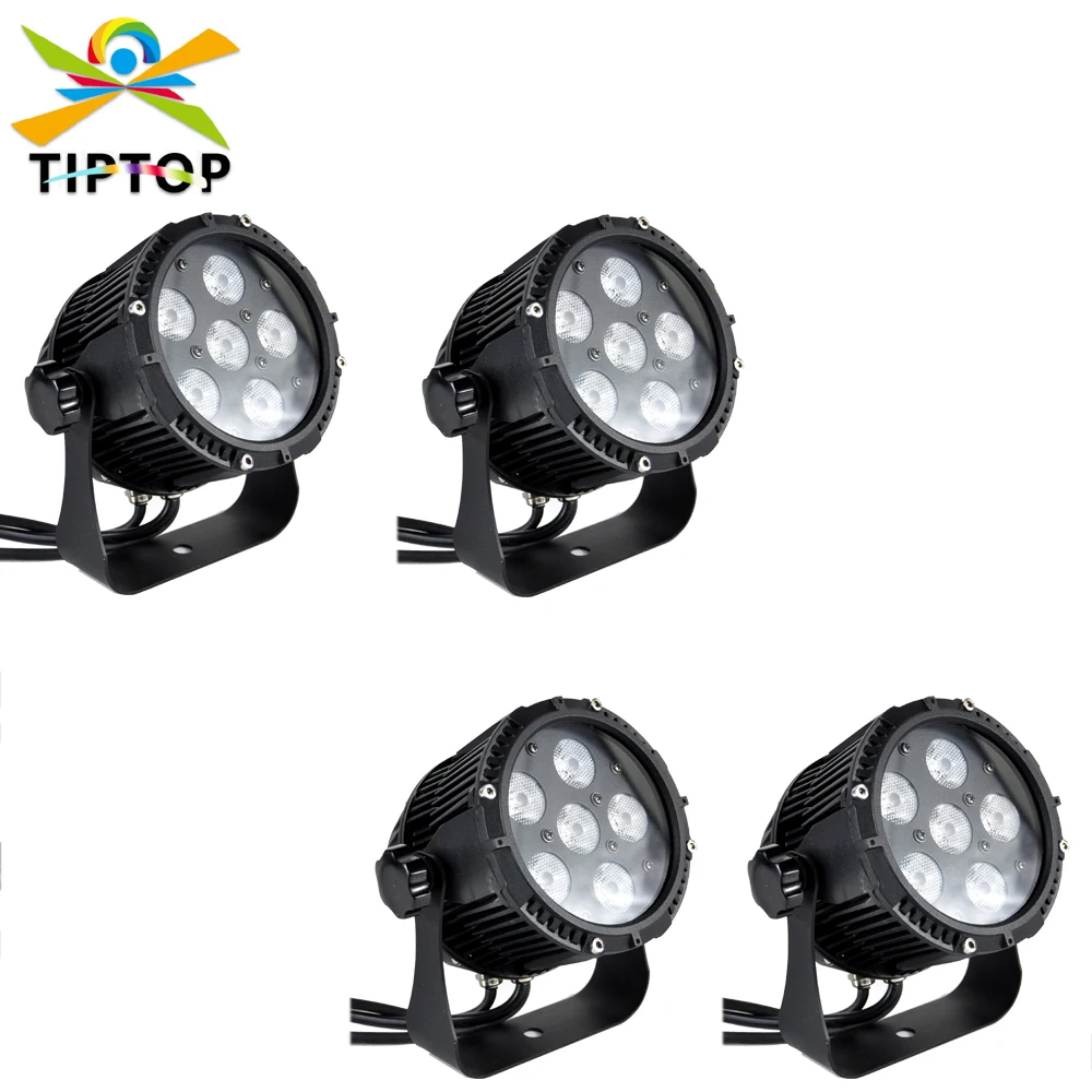 

4Pcs/Lot 6x12W 4IN1 RGBW Par 64 LED Light Waterproof IP65 Stage Lighting 150W Hi-Quality Led Par 64 Light DMX Par Light TP-P0612