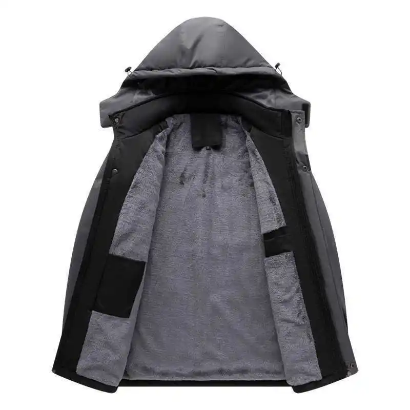 

Мужская зимняя утепленная куртка на флисовой подкладке из хлопка для катания на лыжах, езды на велосипеде, теплая, ветрозащитная, новая модель, для активного отдыха, с капюшоном, на молнии