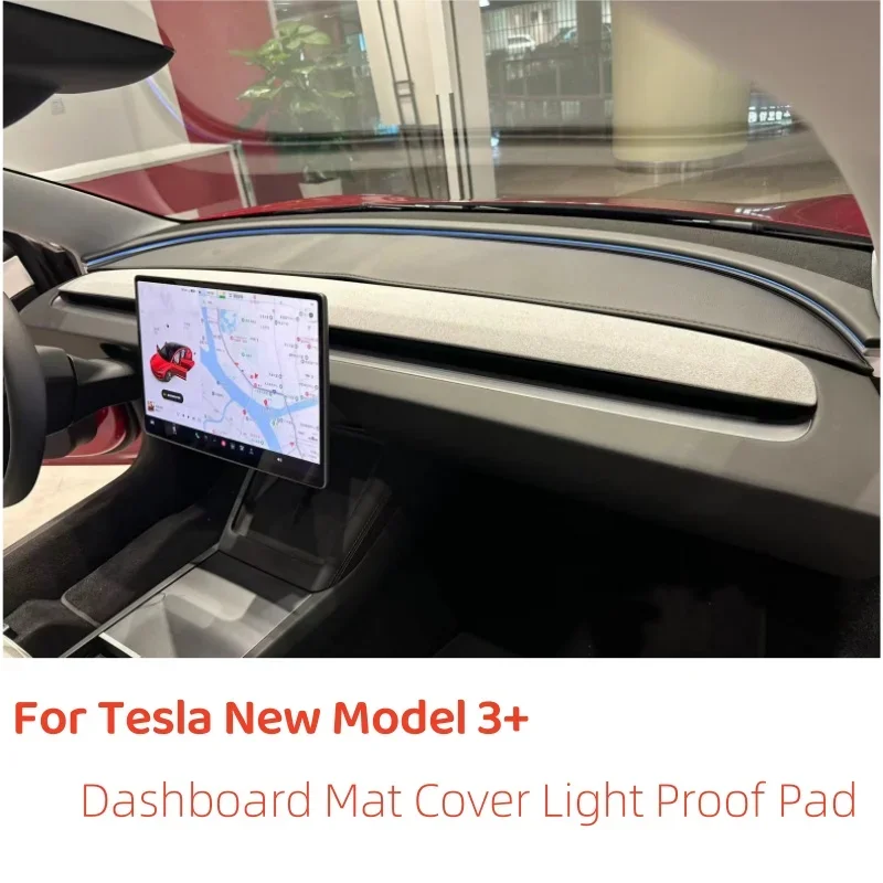 For 2024 Tesla New Model 3 Highland Dashboard Mat Cover Light Proof Pad Sunshade Protector Anti-UV Dash Mat Sun-shading Non-slip