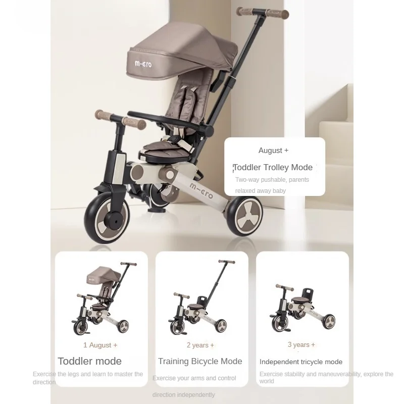 Swiss Micro Children's Tricycle, Baby Stroller, 1-3 Years Old, 5-year-old Folding Baby Bike