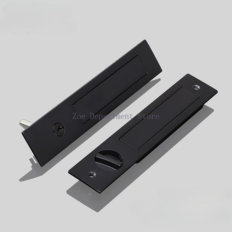 New sliding door lock, sliding door, wooden door, bathroom, bedroom, double-sided spring embedded folding door hook clasps