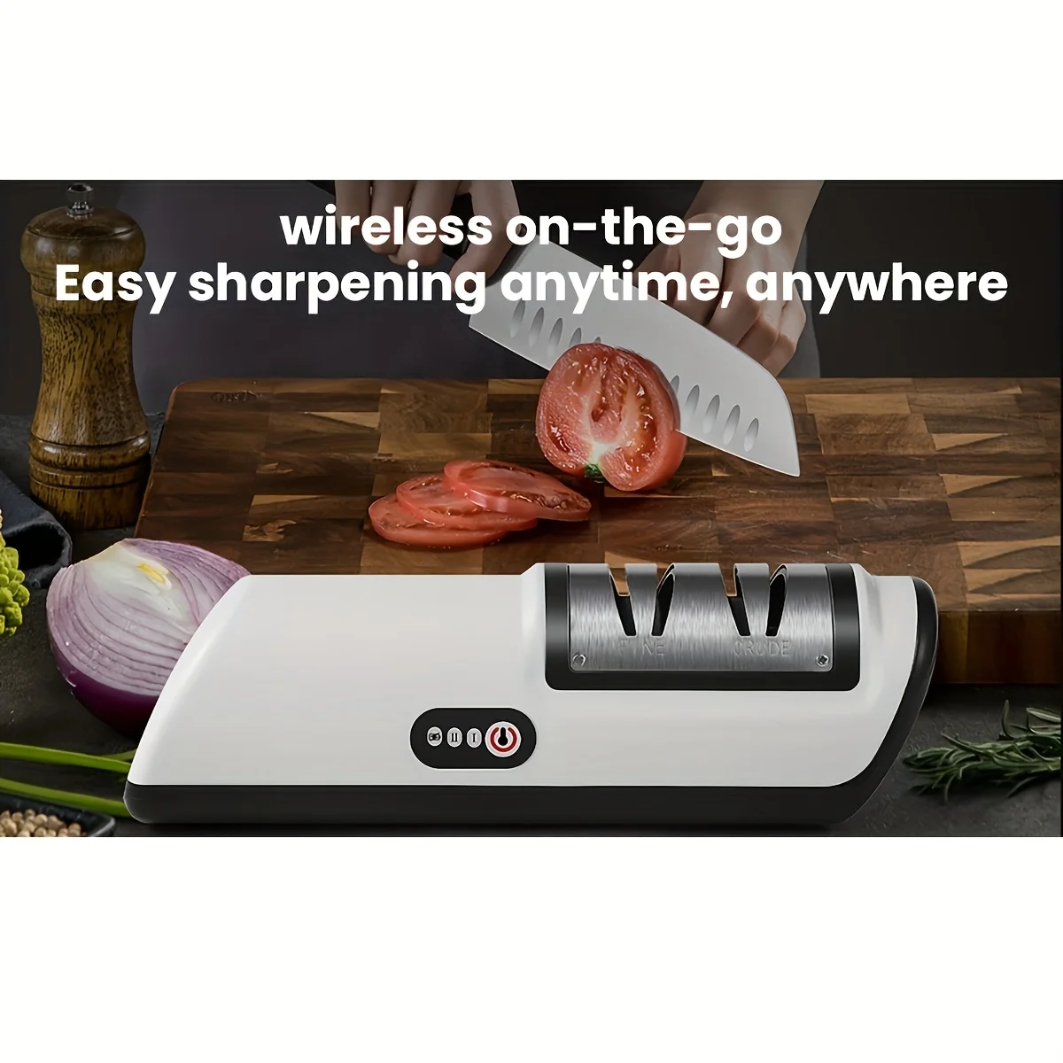 

Professional USB Rechargeable Electric Knife Sharpener, Suitable for Sharpening and Polishing Kitchen Knives, Chef's Knives