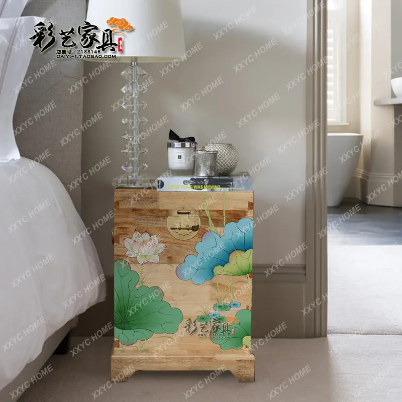 Modern new Chinese-style bedroom box, camphor wood suitcase, storage box.