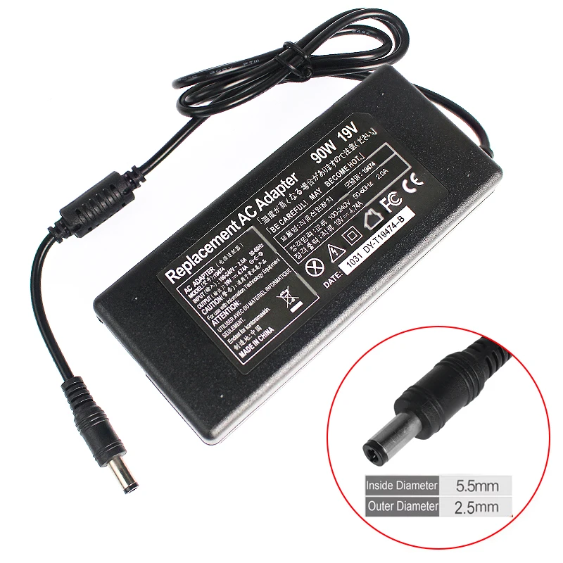 AC DC 19V Power Adapter Supply 4.74A Laptop 19V Power Adapter 19V 4.74A Notebook Charger For Asus K53B K53BY K53E K53F Laptop