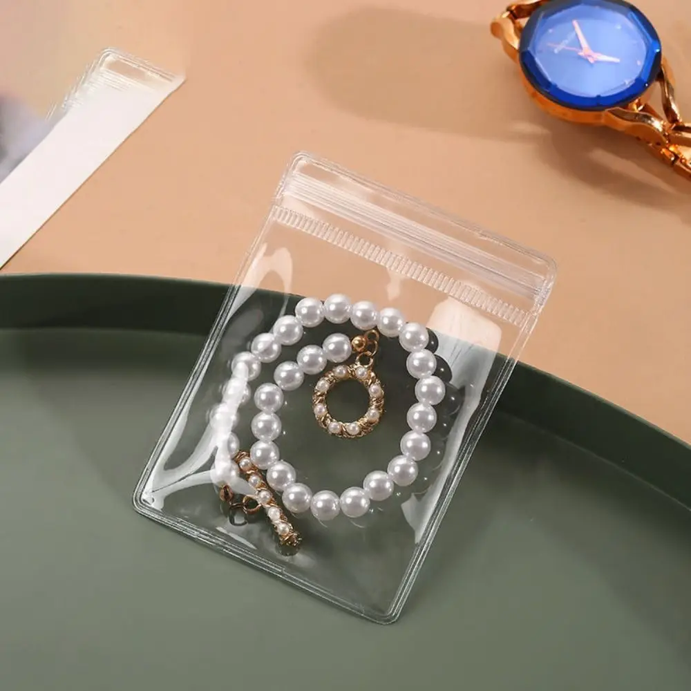 

Transparent Jewelry Packaging Bags Exquisite Ear Studs Case Earrings Ring Storage Pouch Anti-oxidation Jewlery Case