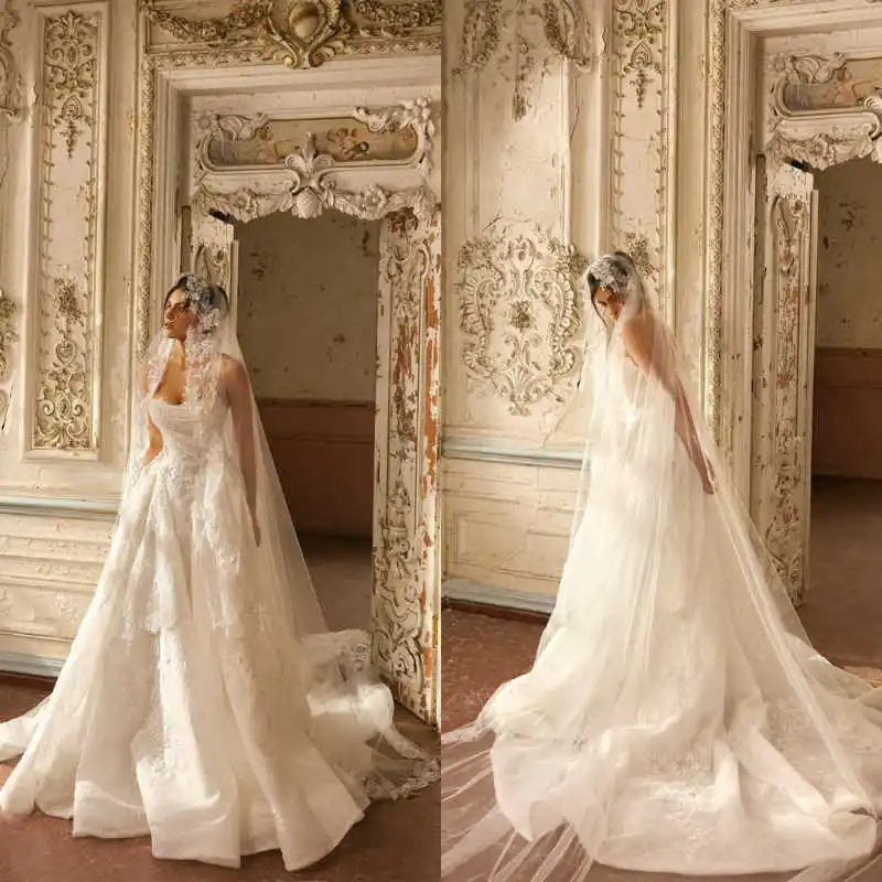 Vestidos de novia vintage con apliques de sirena, vestido de fiesta de encaje sin tirantes, largo hasta el suelo, Vestido De Noite personalizado